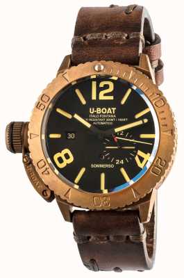 U-Boat Sommerso 46 Bronze automatisches braunes Lederband 8486