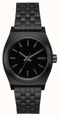 Nixon Mittlerer Zeitzähler | ganz schwarz | Armband aus schwarzem IP-Stahl | schwarzes Zifferblatt A1130-001-00