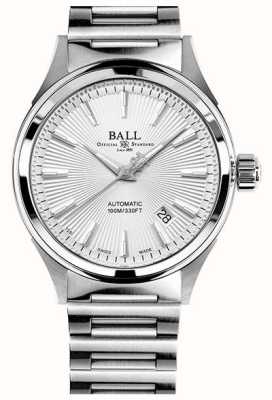 Ball Watch Company Feuerwehrsieg | Stahlarmband | silbernes Zifferblatt mit Sonnenschliff NM2098C-S6J-SL