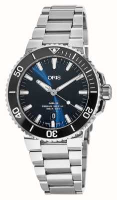 ORIS Aquis Date Automatik (41,5 mm), blaues Zifferblatt / Edelstahlarmband 01 733 7766 4135-07 8 22 05PEB