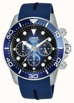 Lorus Herren | Chronograph | blaues Zifferblatt | blaues Silikonarmband RT349JX9