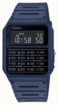 Casio Retro Rechner Uhr | blaues Harzband | schwarzes Zifferblatt CA-53WF-2BEF