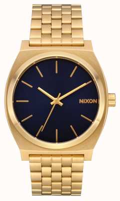 Nixon Zeitzähler | alles Gold / Indigo | goldenes IP-Armband | Indigo-Zifferblatt A045-2033