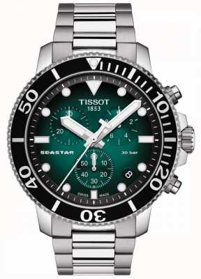 Tissot Seastar 1000 | Chronograph | grünes Zifferblatt | rostfreier Stahl T1204171109101