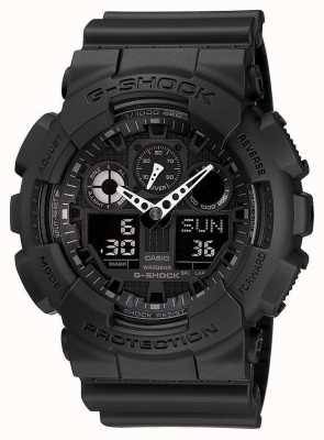 Casio G-Shock Chronograph Alarm schwarz GA-100-1A1ER