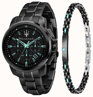 Maserati Aqua Edition Herren Geschenkset Uhr und Armband R8873644004