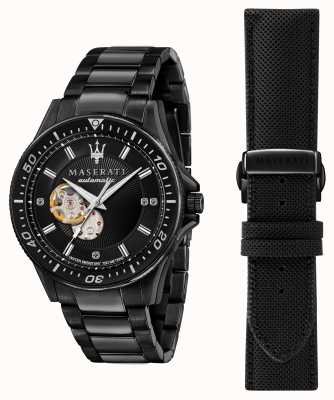 Maserati Sfida Diamanten schwarz beschichtete Uhr R8823140005
