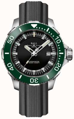 Ball Watch Company Deepquest Kautschukarmband mit grüner Lünette aus Keramik DM3002A-P4CJ-BK