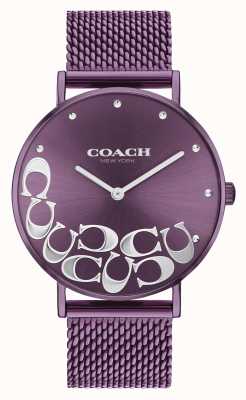 Coach Damen Perry Lila Mesh-Armbanduhr 14503823