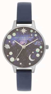 Olivia Burton Celestial Planet blaues Lederarmband OB16GD82