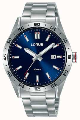 Lorus Sport 40mm Quarzuhr blaues Zifferblatt mit Sonnenschliff RH961NX9
