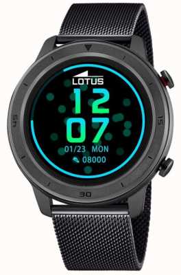 Lotus Smarttime | schwarzes Gehäuse | schwarzes Mesh-Armband aus Stahl L50023/1