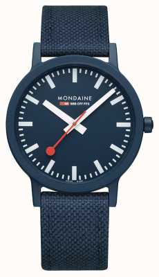 Mondaine Essenz 41mm | tiefozeanblaues Armband | blaues Zifferblatt MS1.41140.LD