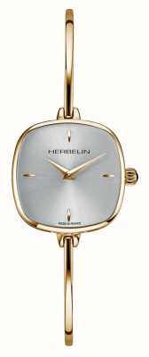 Herbelin Fil Damenuhr mit silbernem Zifferblatt und goldenem PVD-Armband 17207BP11