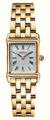 Herbelin Uhr aus goldfarbenem PVD-Edelstahl im Art-déco-Stil 17478BP08