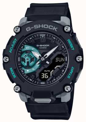 Casio G-Shock Carbon Core Guard Uhr in Schwarz und Türkis GA-2200M-1AER