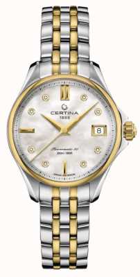 Certina Zweifarbige Uhr mit Ds-Action-Perlmuttzifferblatt C0322072211600