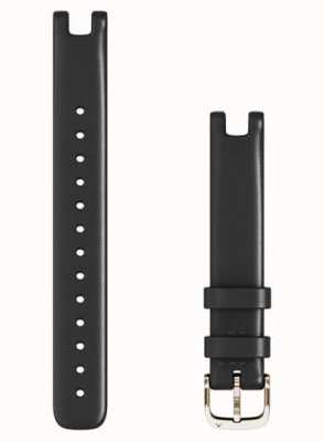Garmin Nur Lily Strap (14 mm), schwarzes italienisches Leder mit cremegoldener Hardware (groß) 010-13068-A5