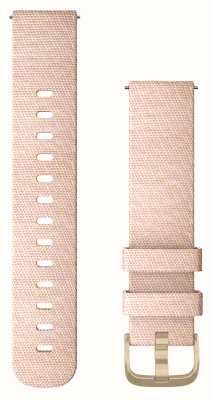 Garmin Schnellverschlussband (20 mm), gewebtes Nylon in zartrosa, hellgoldene Beschläge – nur Band 010-12924-12