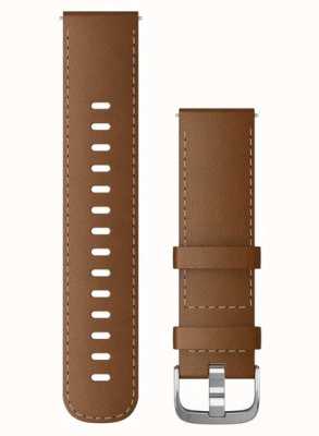Garmin Nur Schnellverschlussband (22 mm), braunes italienisches Leder mit silberner Hardware 010-12932-24