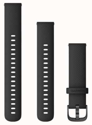 Garmin Nur Schnellverschlussriemen (18 mm), schwarz mit schieferfarbenen Beschlägen 010-12932-01