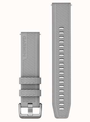 Garmin Schnellverschlussband (20 mm), pudergraues Silikon/Edelstahl-Hardware – nur Band 010-12925-00