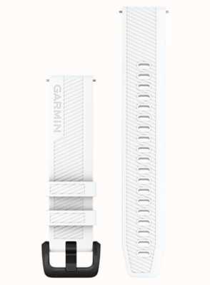 Garmin Schnellverschlussband (20 mm), weißes Silikon / schwarze Edelstahlteile – nur Band 010-13076-02