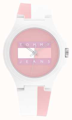 Tommy Jeans Berlin Uhr mit rosa und weißem Silikonarmband 1720026