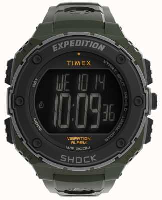 Timex Robuste Expeditions-Digitaluhr für Herren | grünes Band TW4B24100