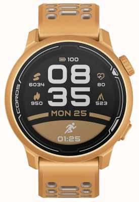 Coros Pace 2 Premium-GPS-Sportuhr mit Silikonarmband – Gold – Co-781671 WPACE2-GLD