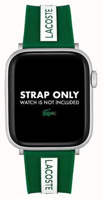 Lacoste Apple Watch Armband grünes und weißes Silikon 2050005