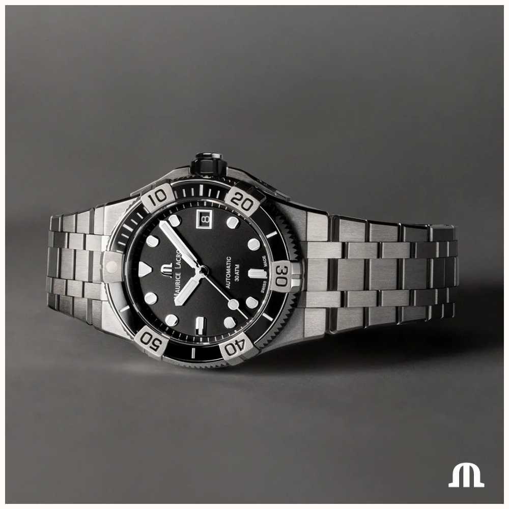 Aikon Automatik AI6057-SSL22-330-1 Lacroix Watches™ Maurice First Venturer - Schwarzes Zifferblatt Mm), Class (38 AUT