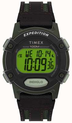 Timex Herren | Expedition | digital | schwarzes Lederarmband TW4B24400