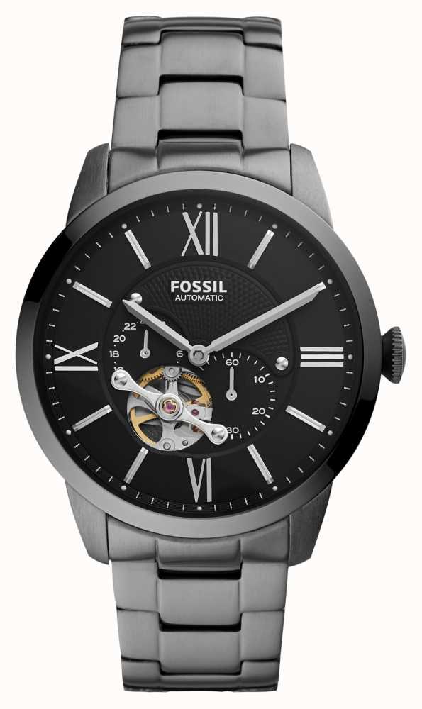 Fossil Herren AUT | Townsman Armband - Watches™ Automatik | First ME3172 Brüniertem Schwarzes Class Zifferblatt Aus