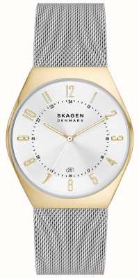 Skagen Grenen Lille zweifarbige Uhr mit Mesh-Armband aus Edelstahl SKW6816