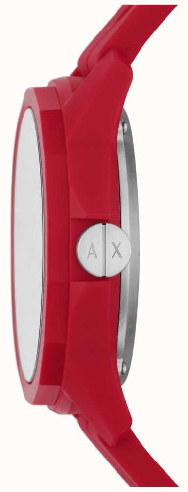 Armani Exchange Automatisch | Schwarzes Skelettiertes Zifferblatt | Rotes  AX1728 - First Class Watches™ AUT