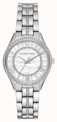 Michael Kors Lauryn Uhr aus weißem Perlmutt MK3900