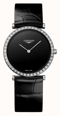 LONGINES La Grande Classique de Longines schwarzes Zifferblatt mit Diamantlünette L45230502