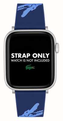 Lacoste Apple Watch Armband (42/44/45mm) blau und hellblaues Silikon 2050017