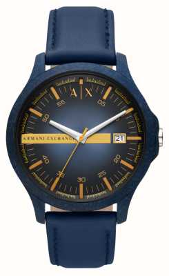 Armani Exchange Blaues Zifferblatt | blaues Lederband AX2442