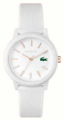 Lacoste Weißes Zifferblatt | Uhr mit weißem Harzarmband 2001211